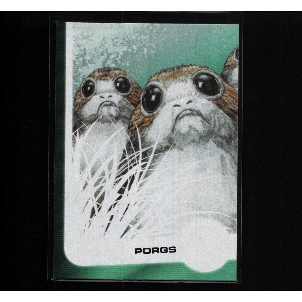 2017 Topps Star Wars Journey To The Last Jedi Illustrated Characters #6 Porgs